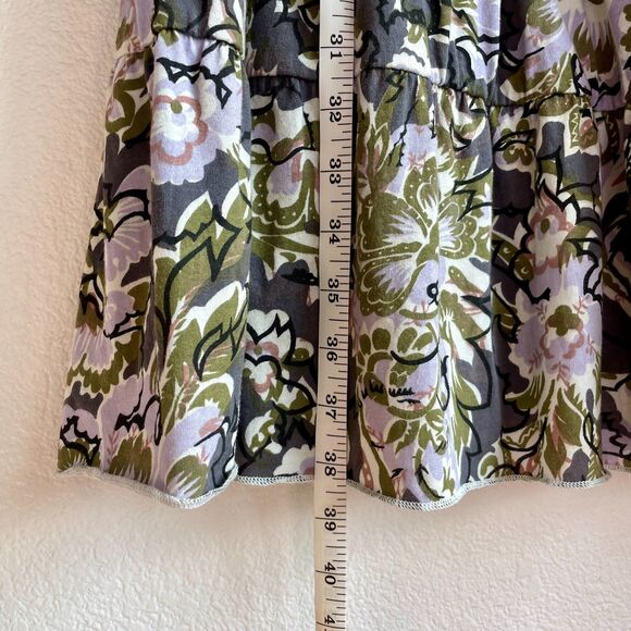 Free People Western Royalty Beaded Paisley Babydoll Dress Purple & Green Size L - Picture 10 of 12